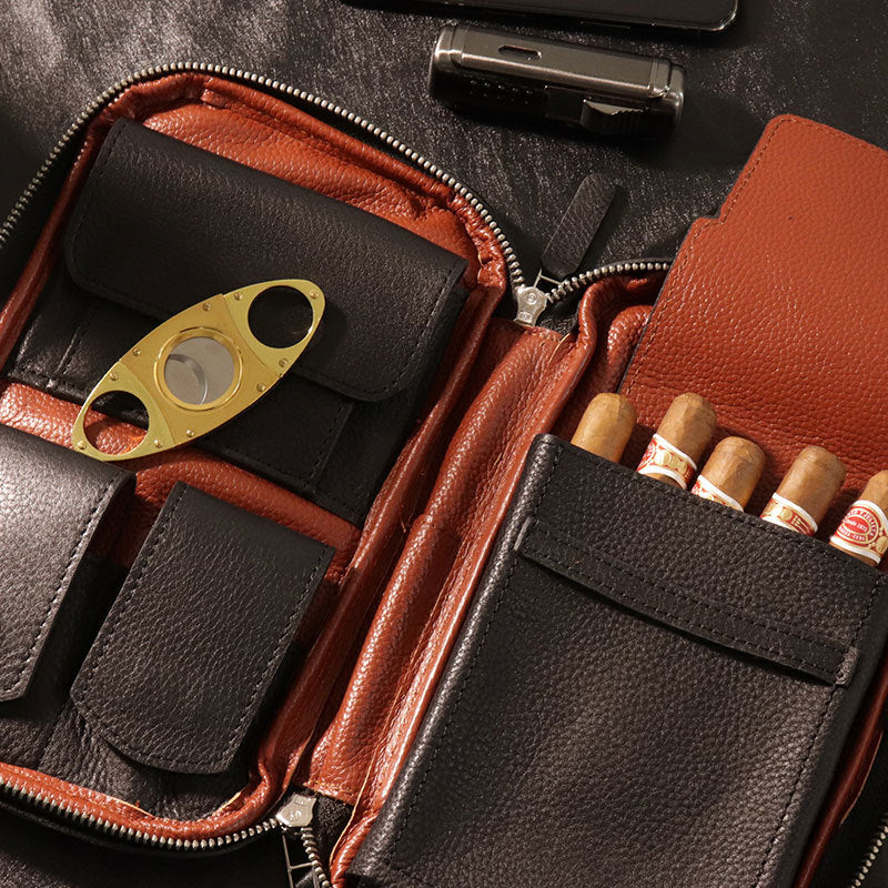 Leather Travel Cigar Case