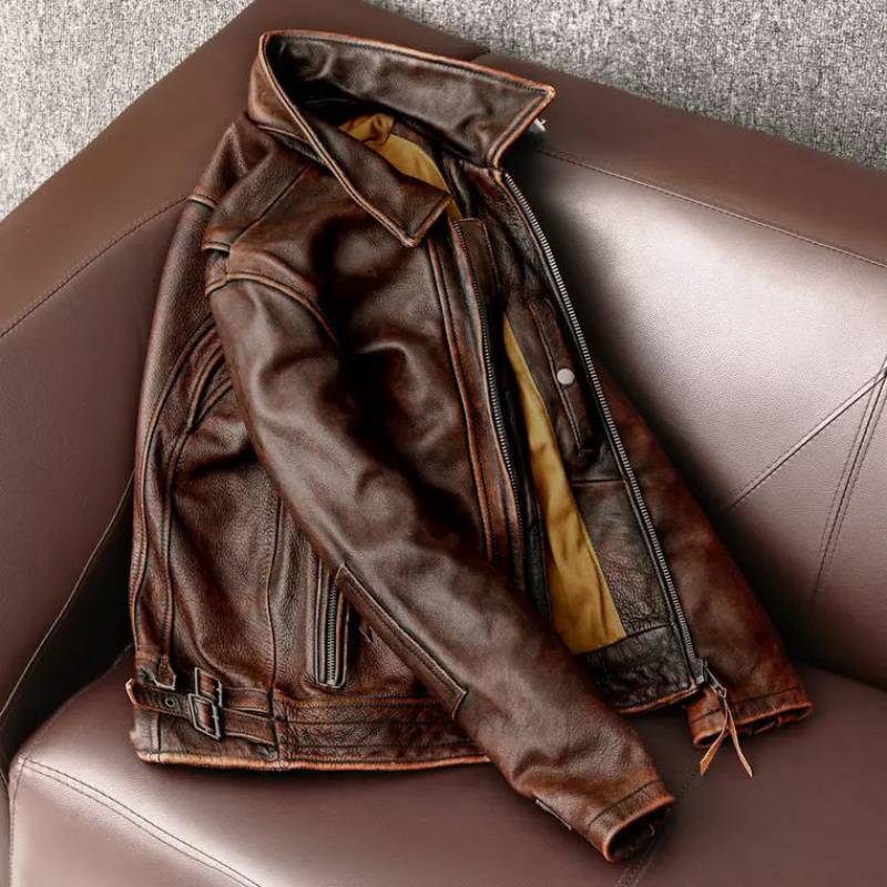 Men's Vintage Cowhide Leather Jacket