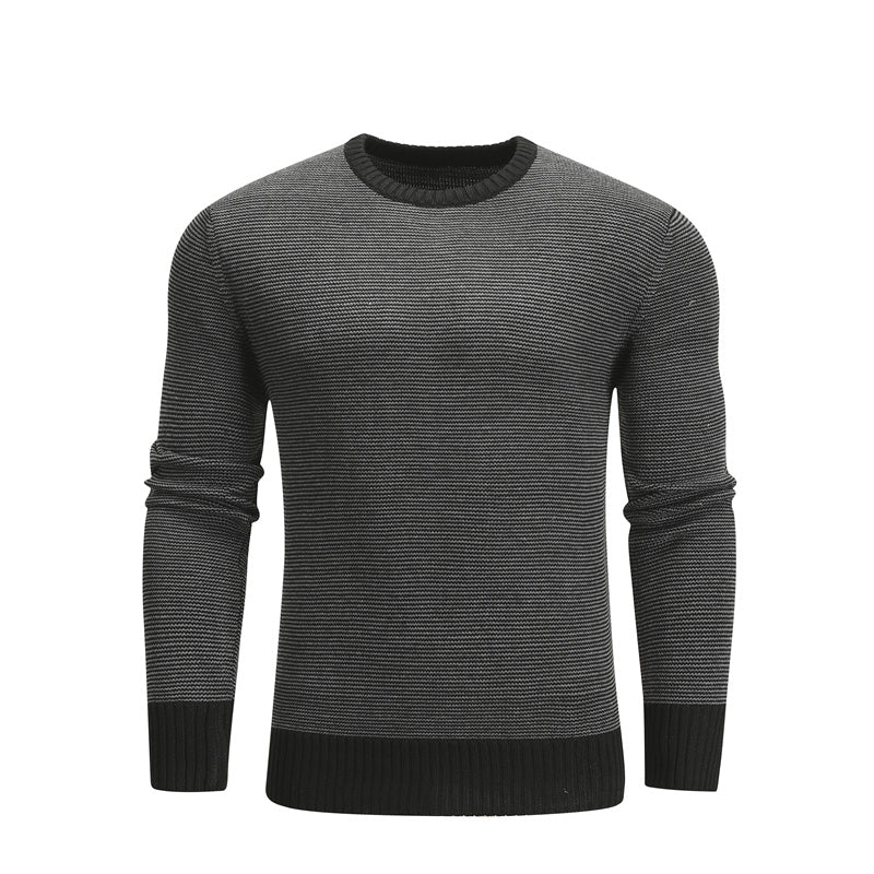 Cotton Spliced Knitted Sweater