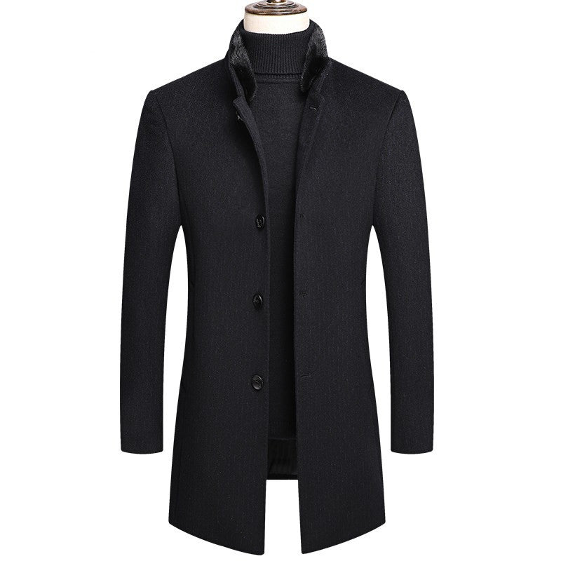 Thick Mink Wool Coat