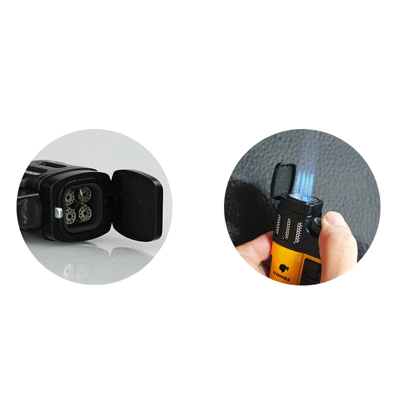 Portable Four Straight Cigar Lighter
