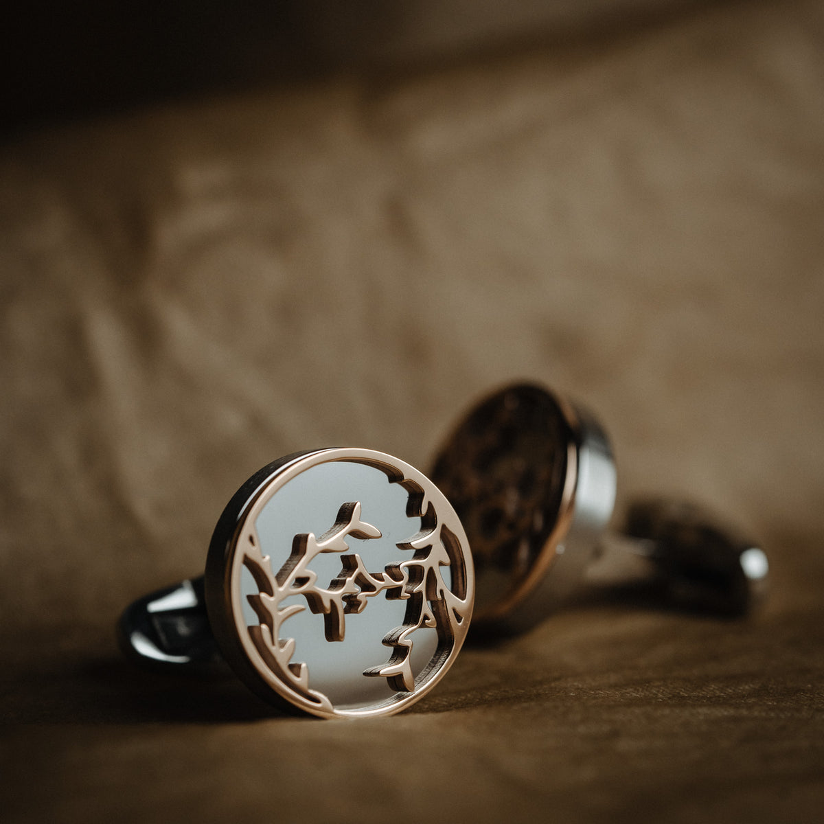 French Steel Color Cufflinks