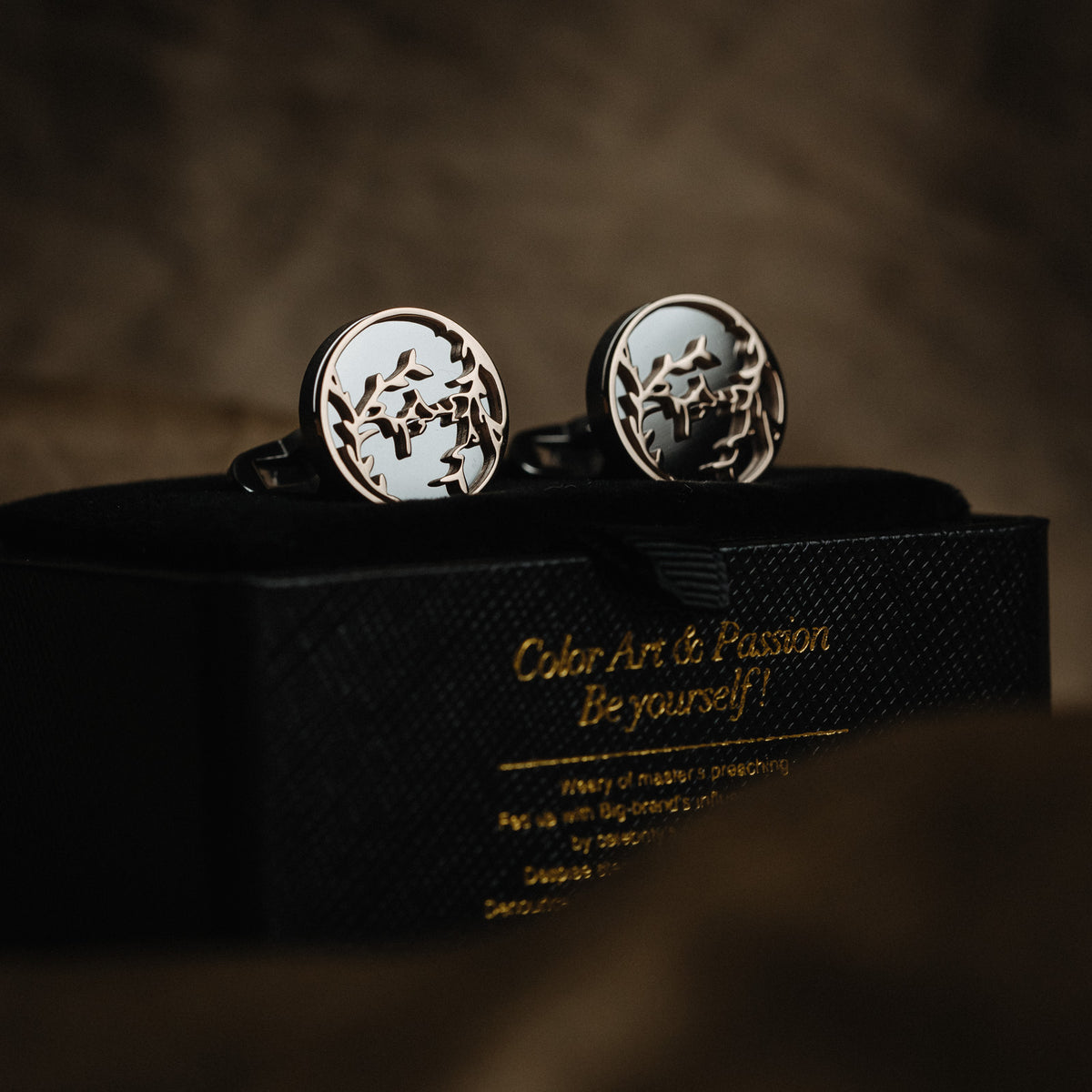 French Steel Color Cufflinks