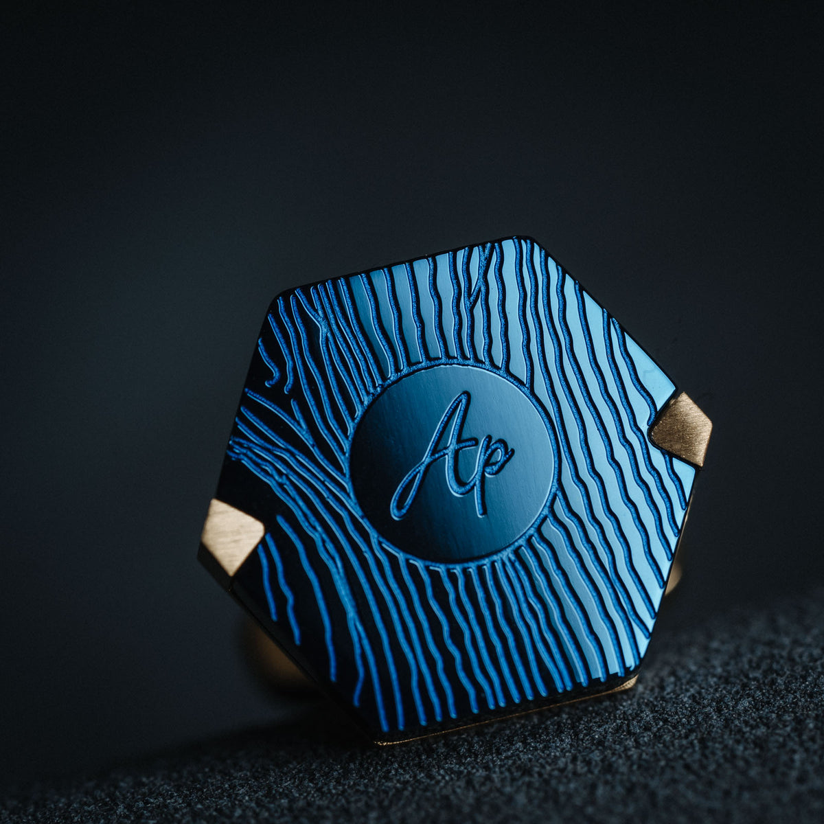 French Blue/Gold Cufflinks