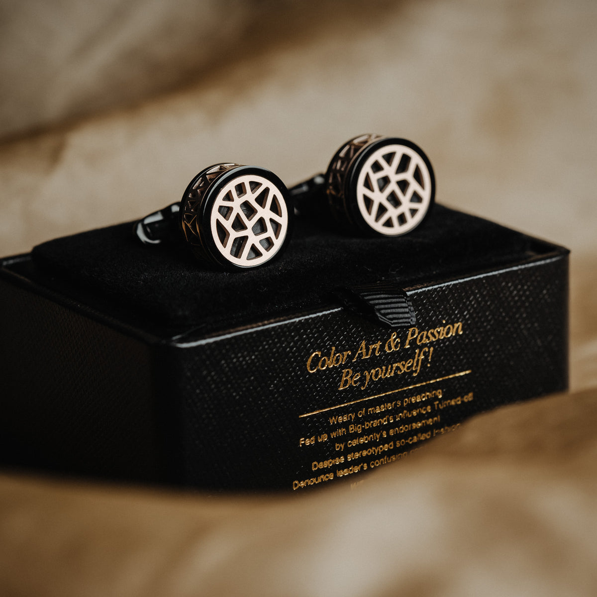 French Black Gold Cufflinks