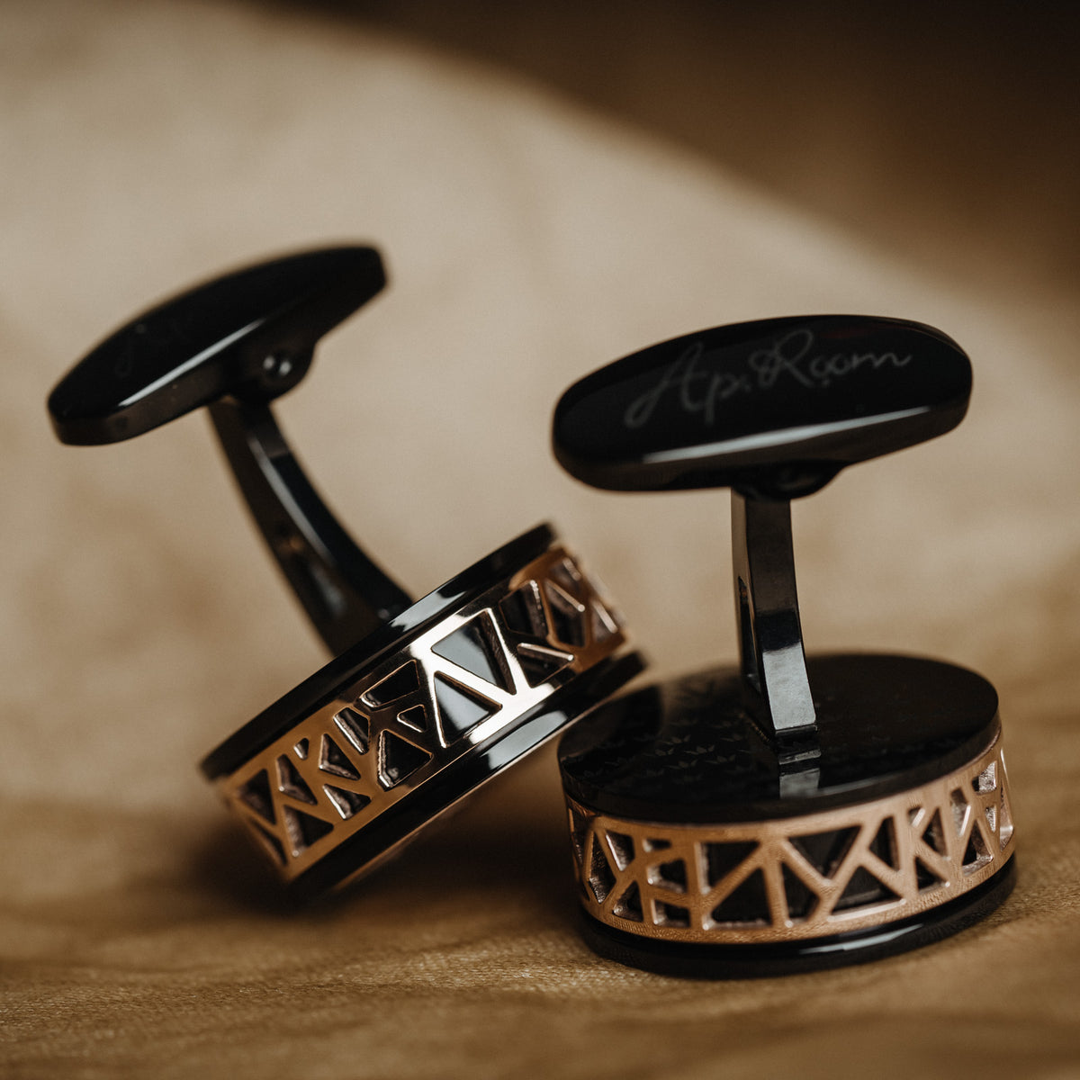 French Black Gold Cufflinks