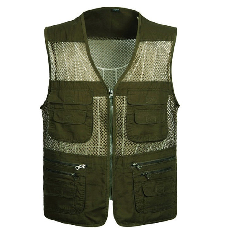 Summer Mesh Work Clothes Vest Men'S Vest