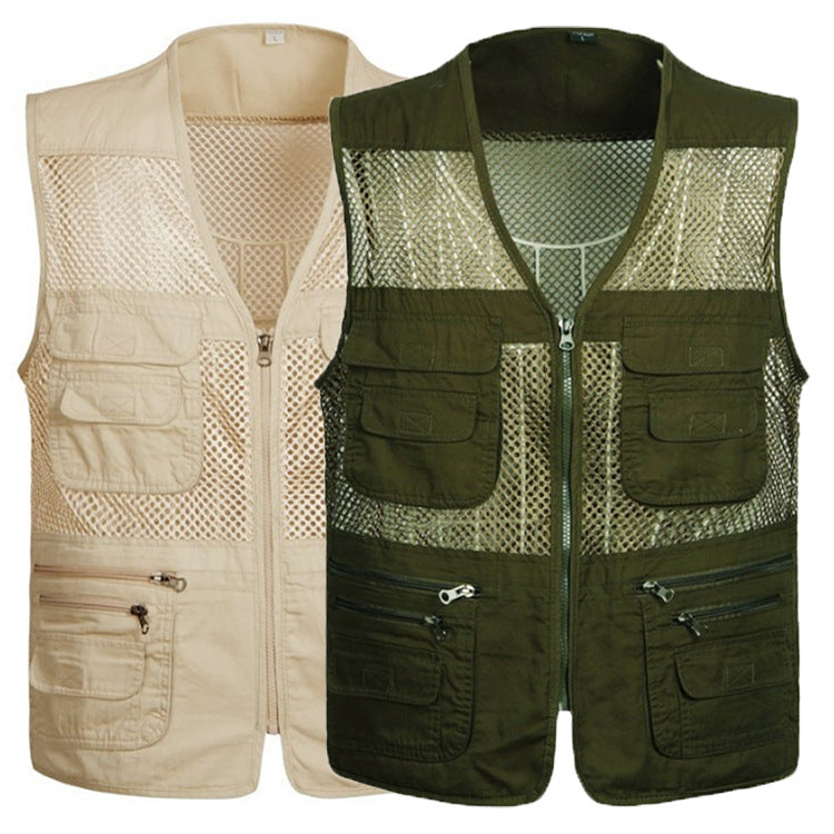 Summer Mesh Work Clothes Vest Men'S Vest