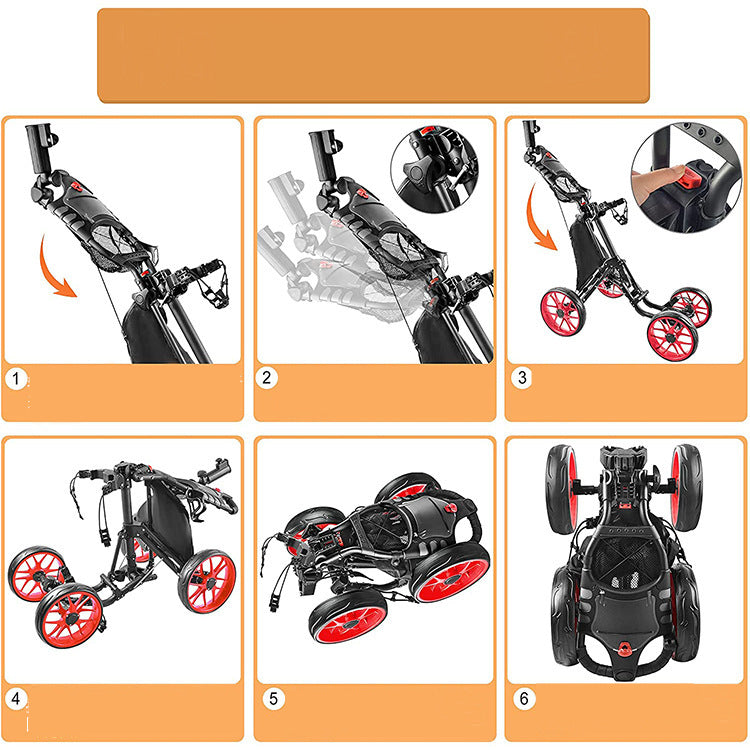Foldable 4 Wheels Golf Trundle