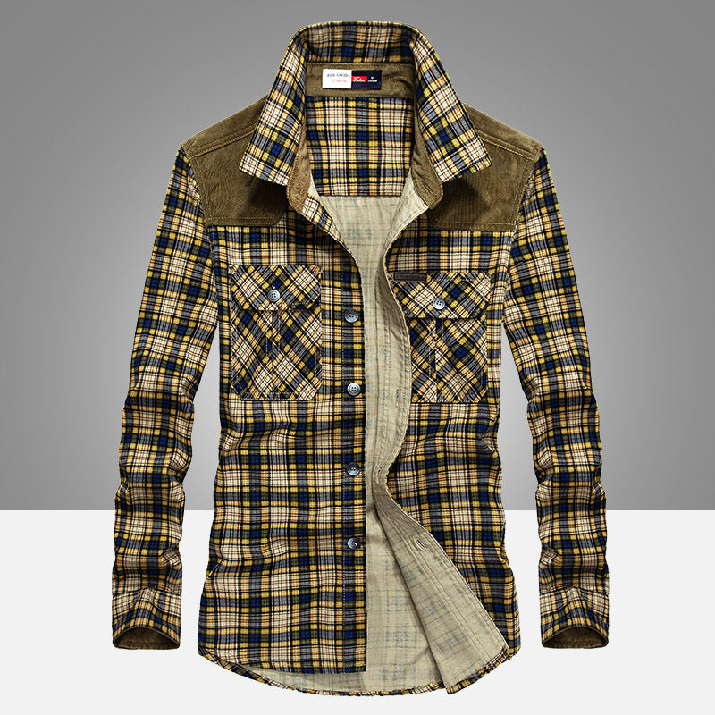 Military Plaid Dress Shirt