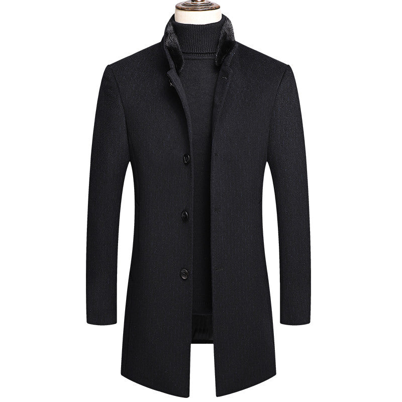 Thick Mink Wool Coat