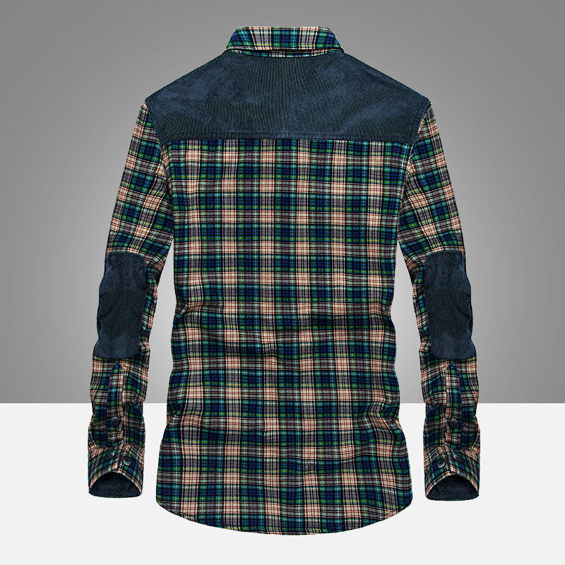 Military Plaid Dress Shirt