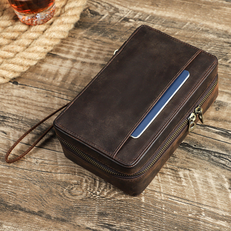 Crazy Horse Leather Cigar Box