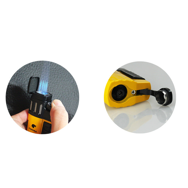 Portable Four Straight Cigar Lighter