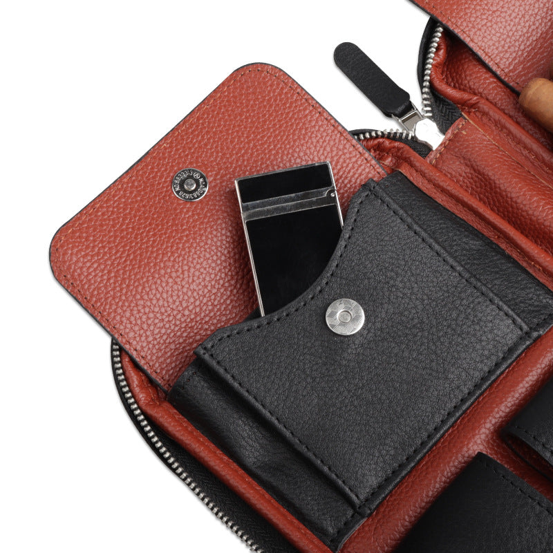 Leather Travel Cigar Case