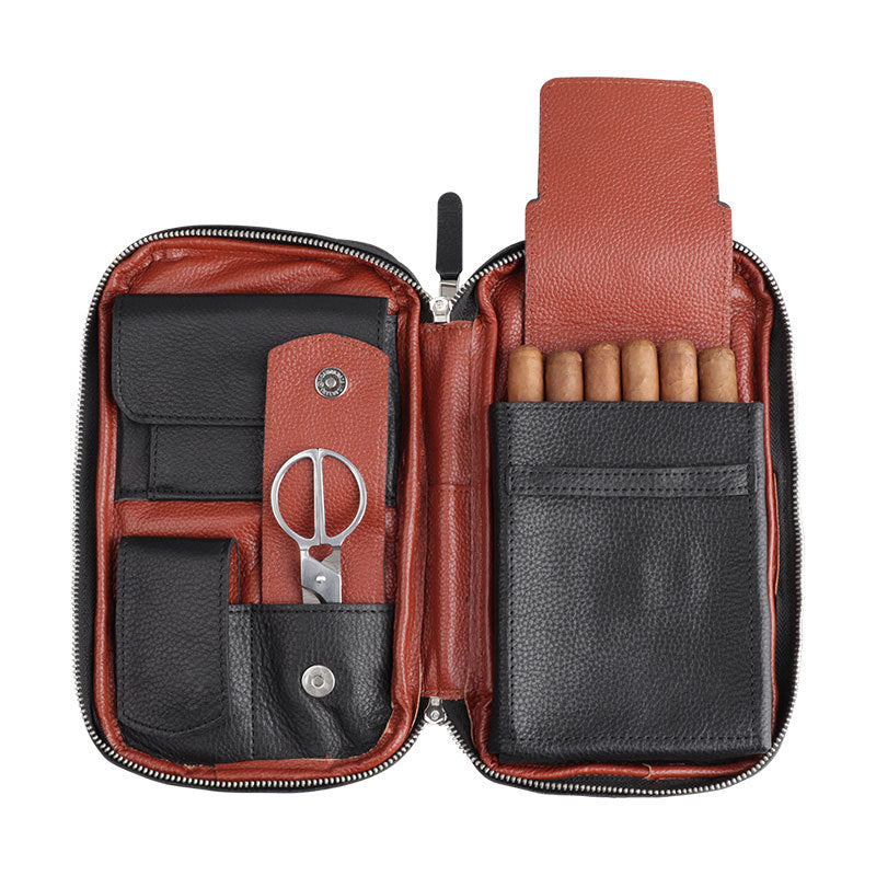 Leather Travel Cigar Case