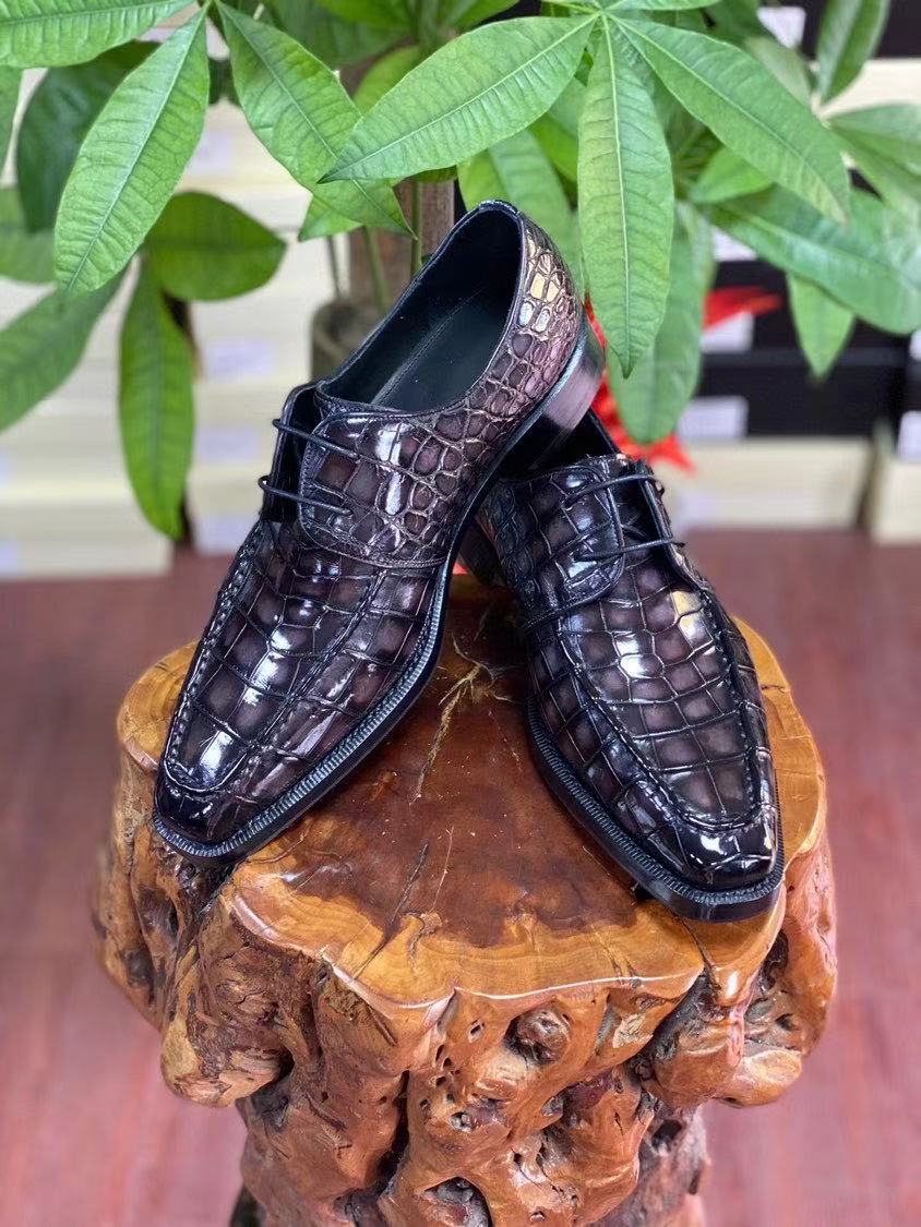 Crocodile Skin Leather Shoes