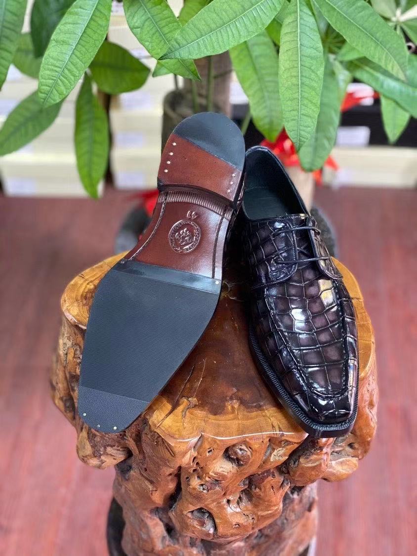 Crocodile Skin Leather Shoes