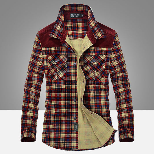 Military Plaid Dress Shirt
