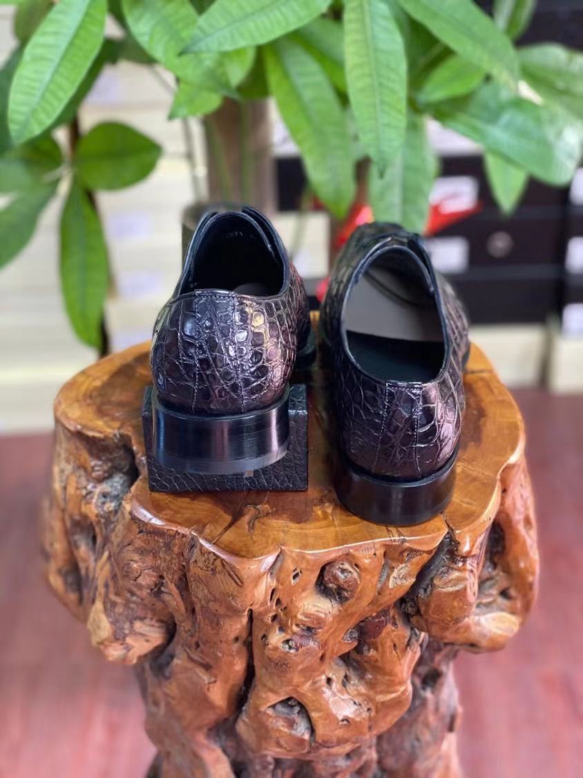 Crocodile Skin Leather Shoes