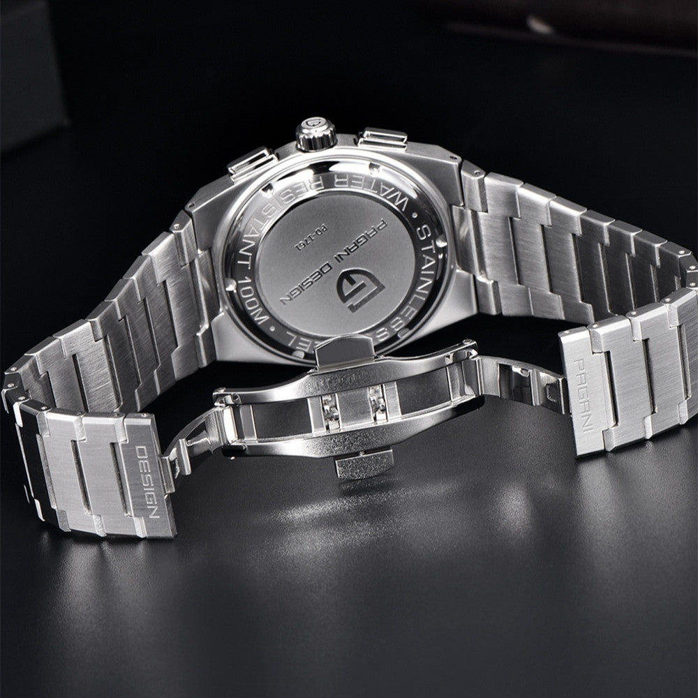 Blue Quartz Waterproof Chronograph Watch