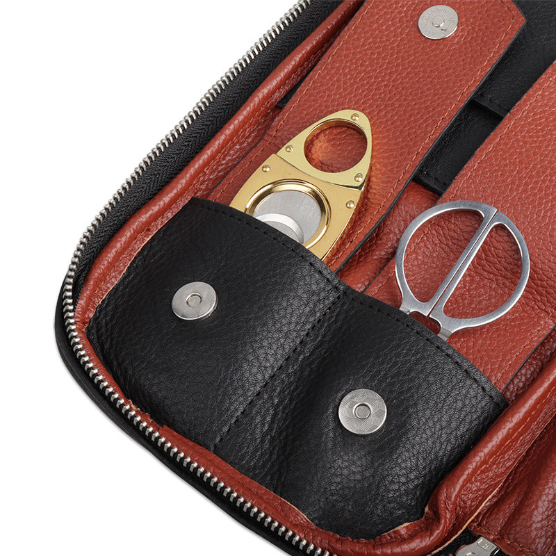 Leather Travel Cigar Case