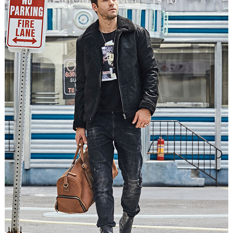 Vintage Pig Skin Leather Jacket