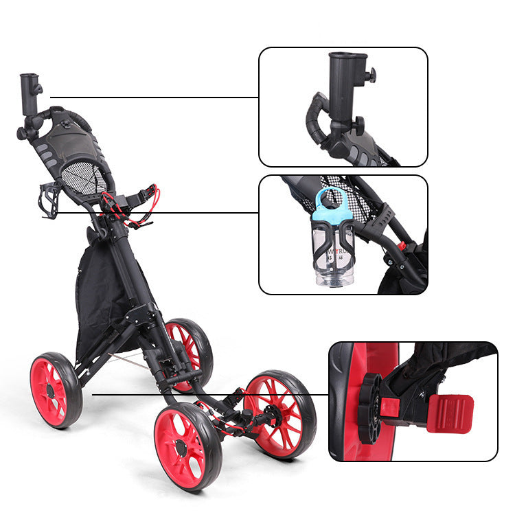 Foldable 4 Wheels Golf Trundle
