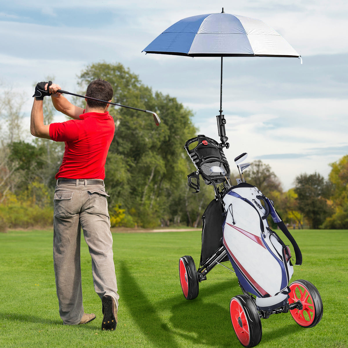 Foldable 4 Wheels Golf Trundle
